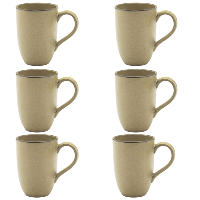 6 Canecas Flat Ocre 6 Canecas Flat Ocre